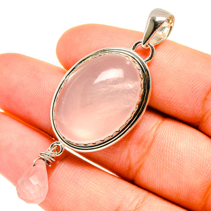 Rose Quartz Pendants handcrafted by Ana Silver Co - PD7059