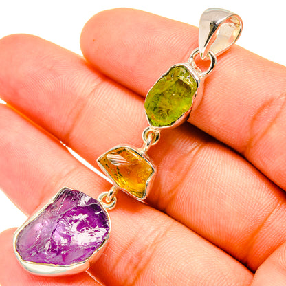Amethyst Pendants handcrafted by Ana Silver Co - PD7069