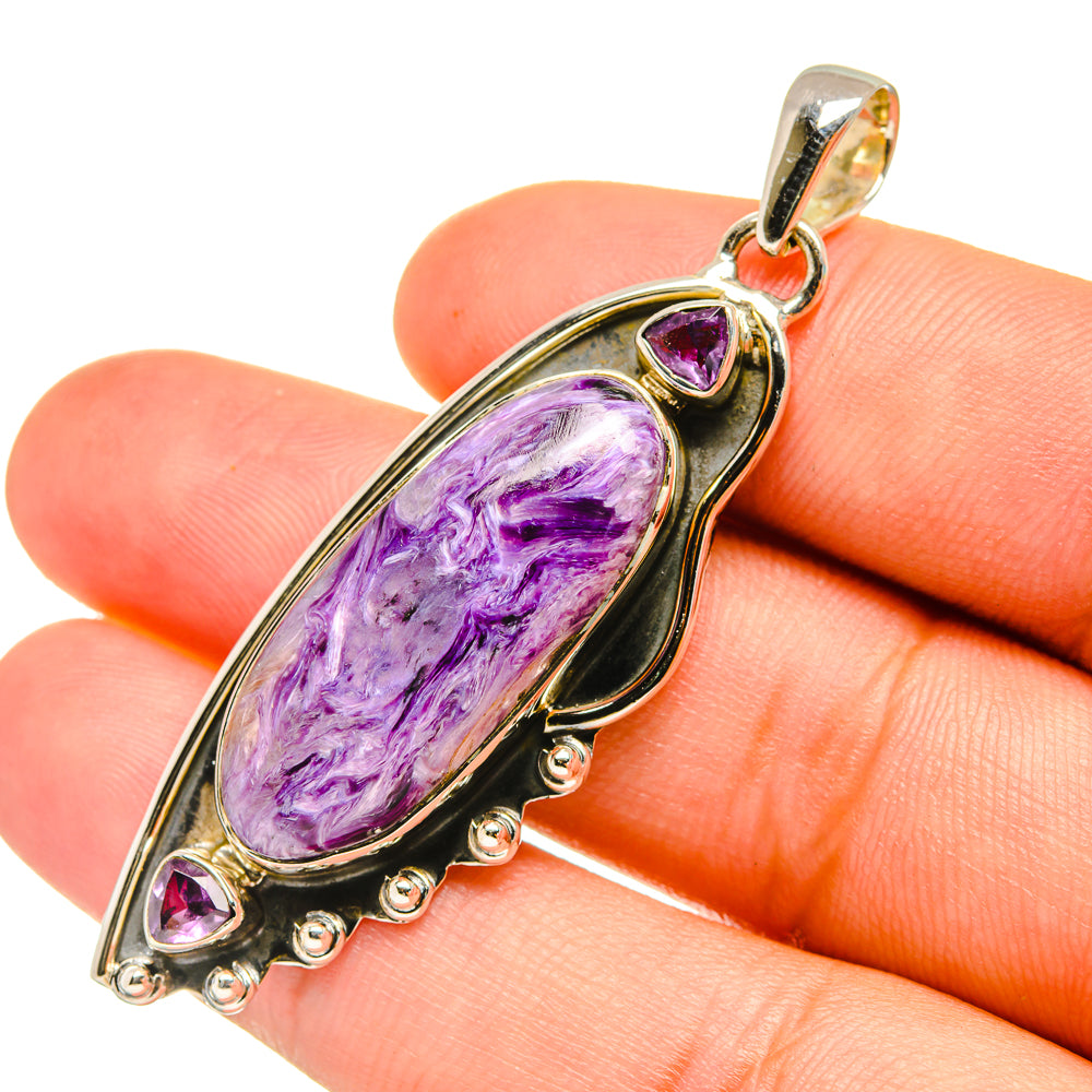 Charoite Pendants handcrafted by Ana Silver Co - PD7076
