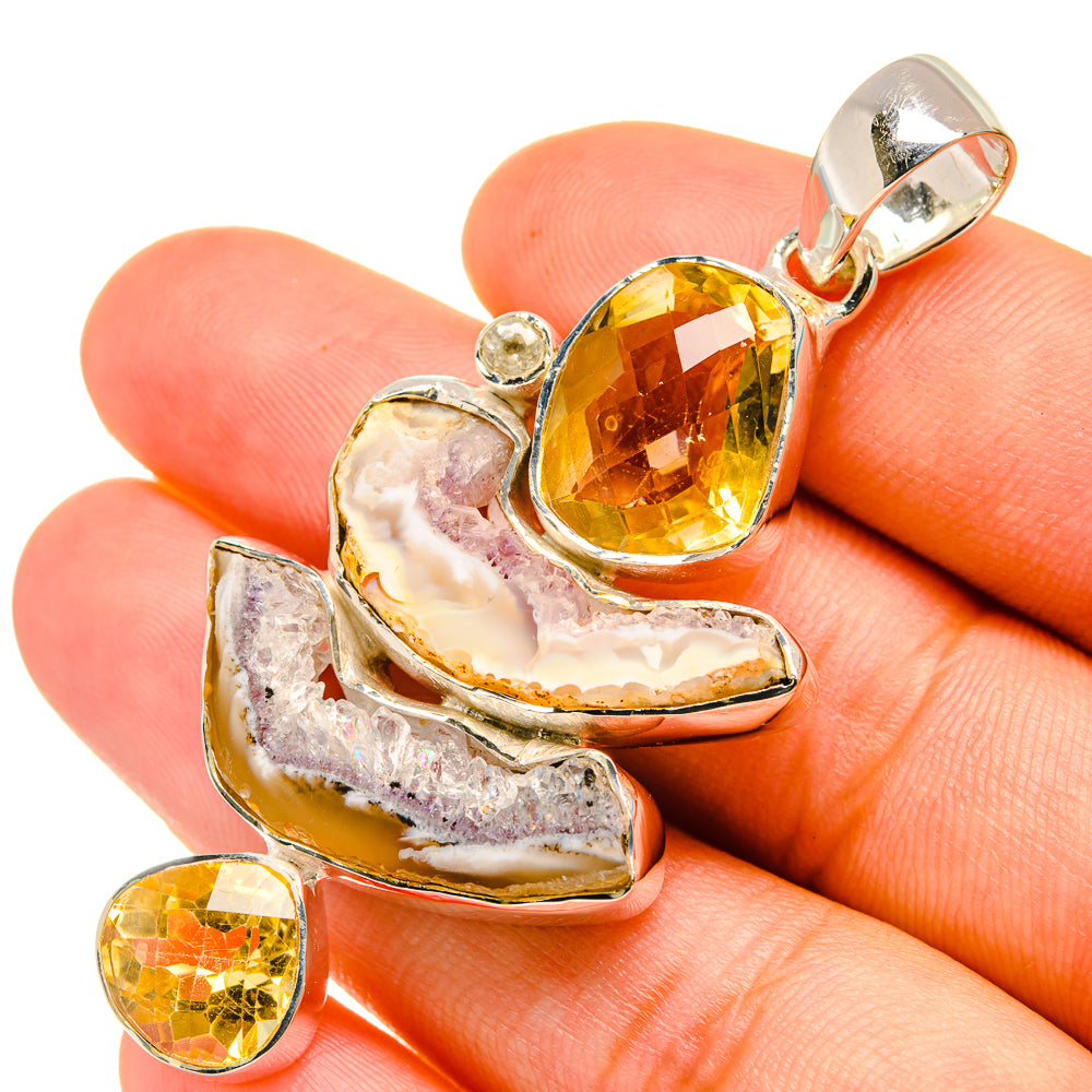 Amethyst Crystal Pendants handcrafted by Ana Silver Co - PD7081
