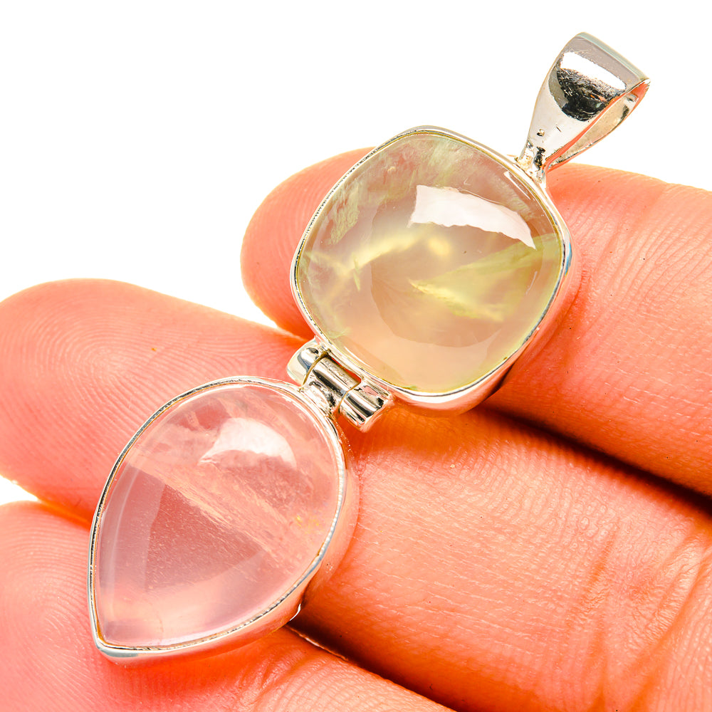 Rose Quartz Pendants handcrafted by Ana Silver Co - PD7091
