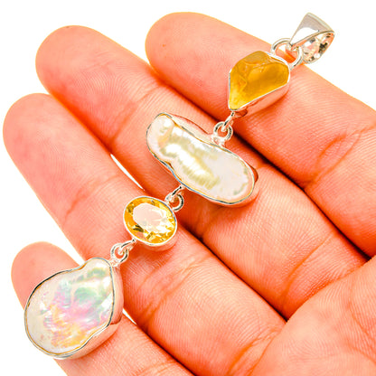 Mother Of Pearl Pendants handcrafted by Ana Silver Co - PD7095