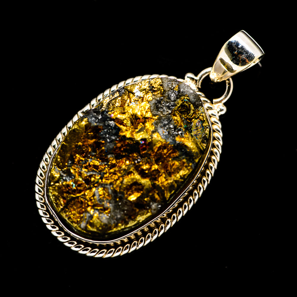 Spectro Pyrite Druzy Pendants handcrafted by Ana Silver Co - PD711791