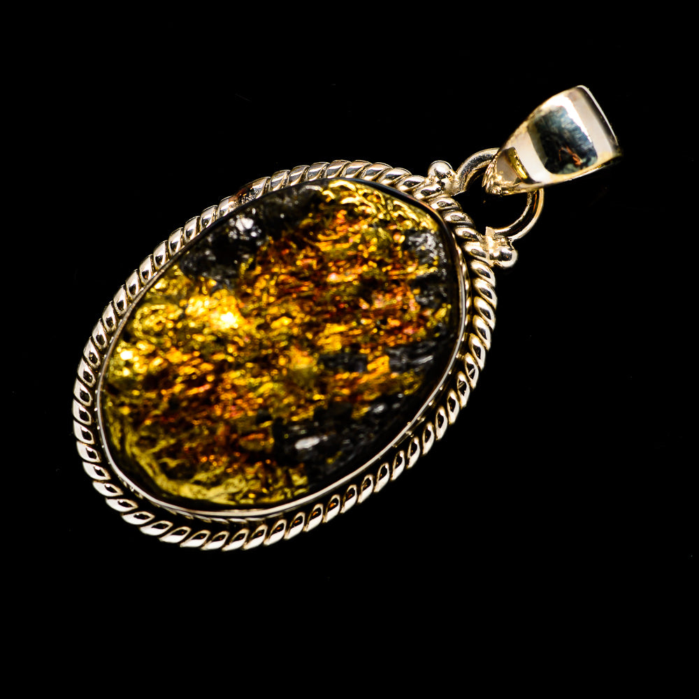 Spectro Pyrite Druzy Pendants handcrafted by Ana Silver Co - PD714013