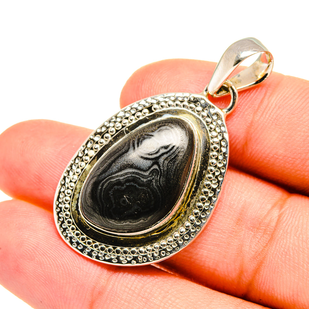 Psilomelane Pendants handcrafted by Ana Silver Co - PD7149