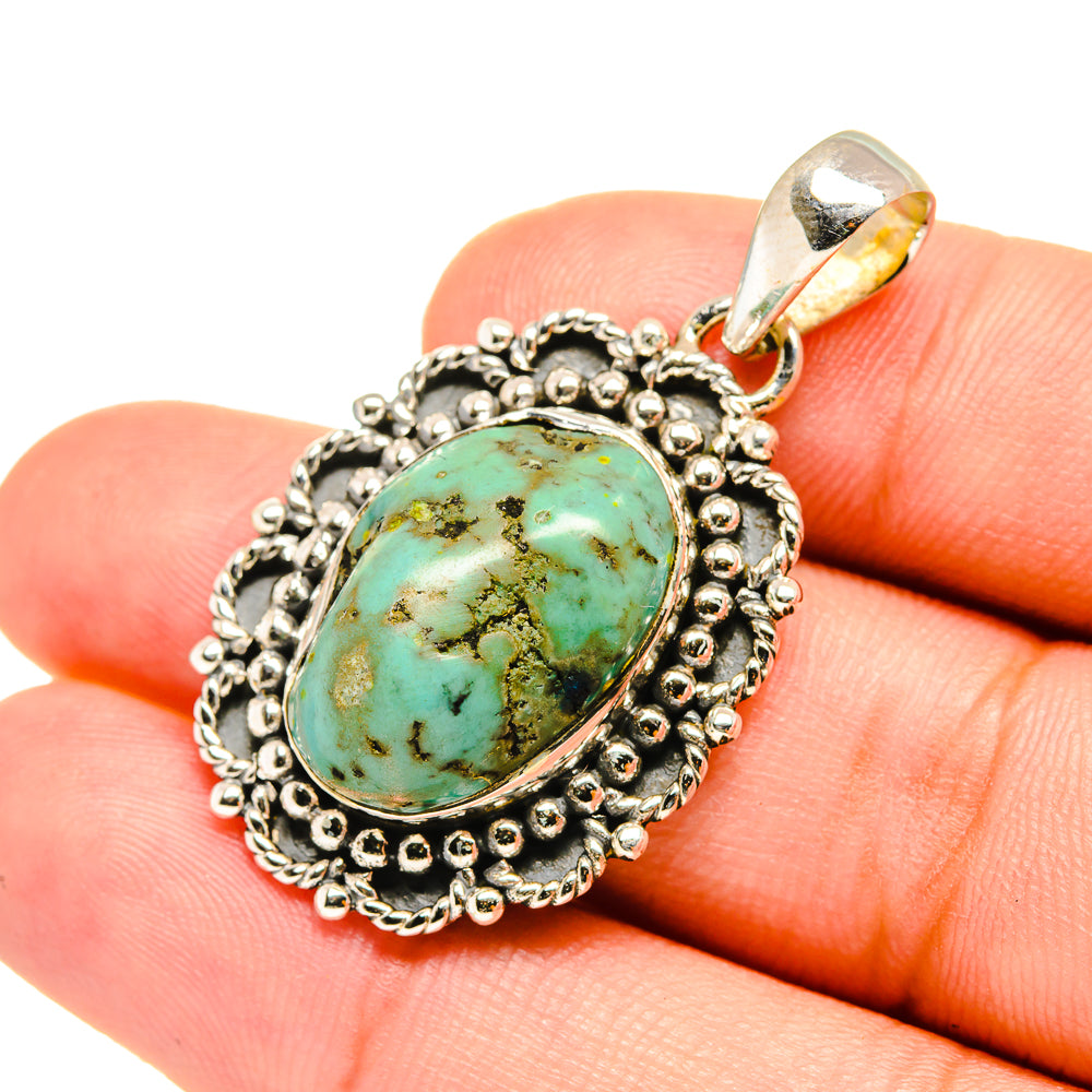 Tibetan Turquoise Pendants handcrafted by Ana Silver Co - PD7152