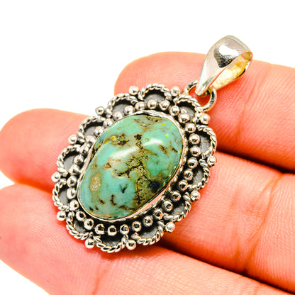 Tibetan Turquoise Pendants handcrafted by Ana Silver Co - PD7152