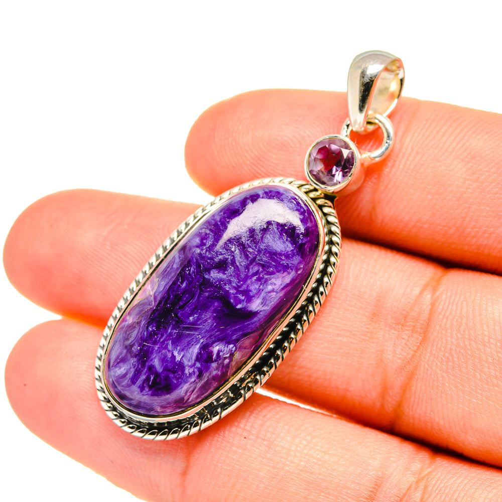 Charoite Pendants handcrafted by Ana Silver Co - PD7162