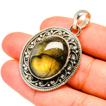 Labradorite Pendants handcrafted by Ana Silver Co - PD7165