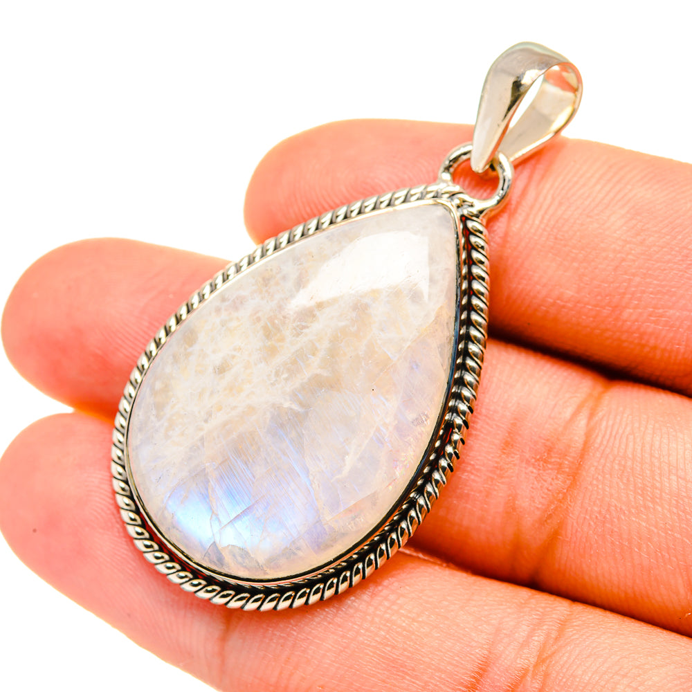 Rainbow Moonstone Pendants handcrafted by Ana Silver Co - PD7166