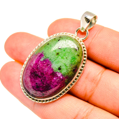 Ruby Zoisite Pendants handcrafted by Ana Silver Co - PD7170