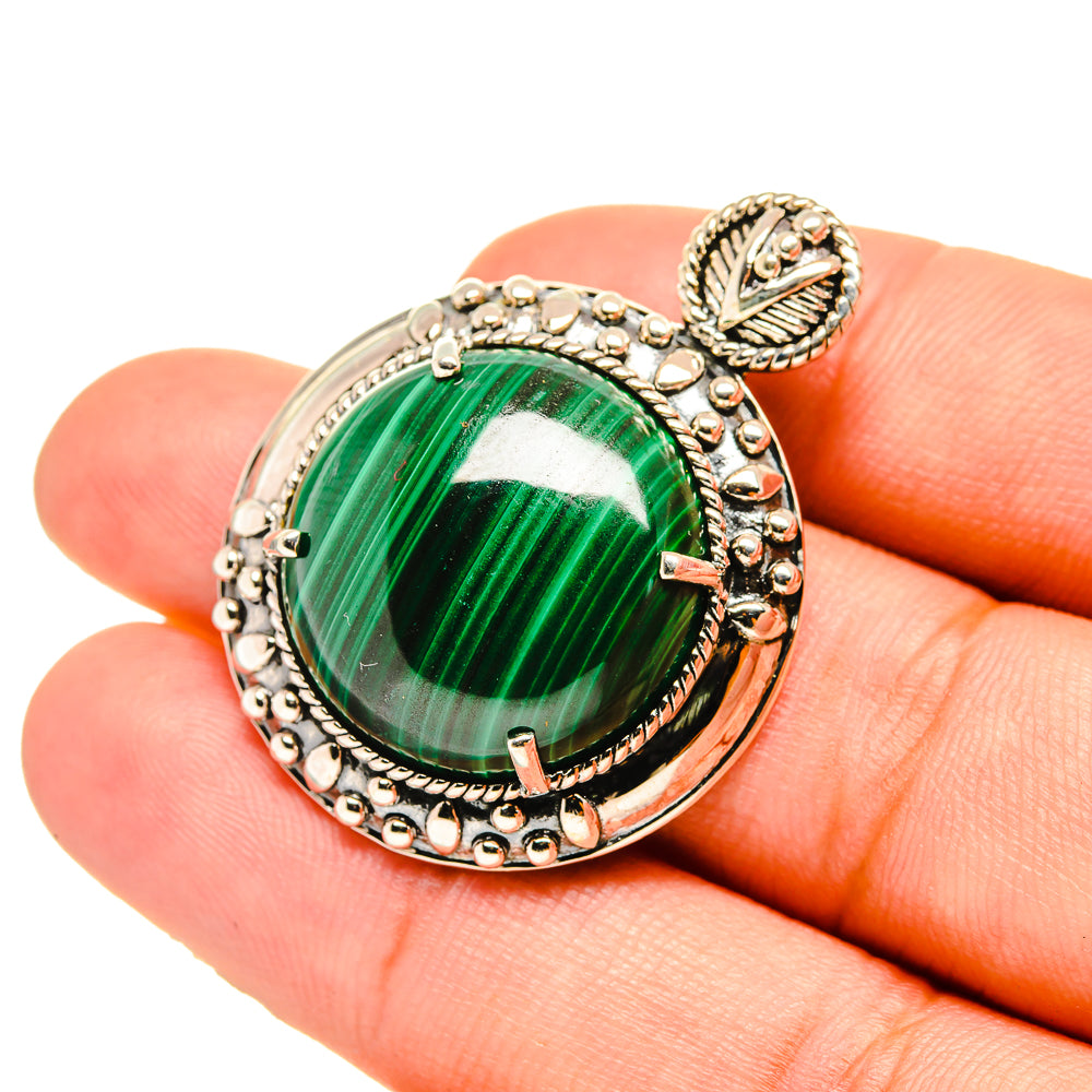 Malachite Pendants handcrafted by Ana Silver Co - PD7176