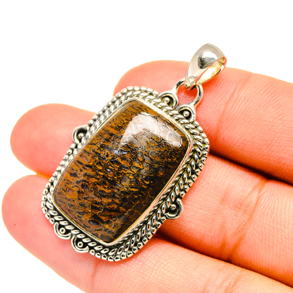 Dinosaur Bone Pendants handcrafted by Ana Silver Co - PD7182