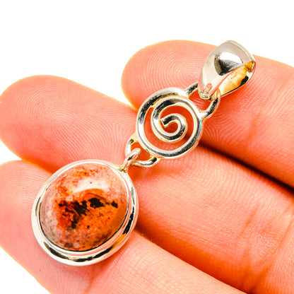 Mexican Fire Opal Pendants handcrafted by Ana Silver Co - PD7188