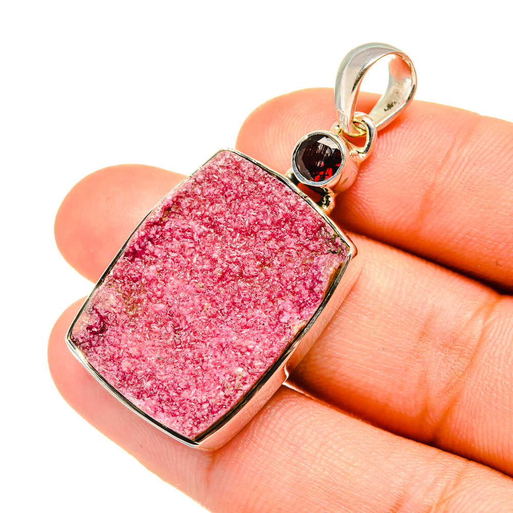 Cobalto Calcite Druzy Pendants handcrafted by Ana Silver Co - PD7200
