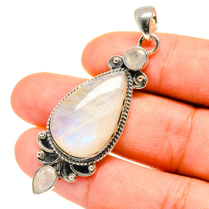Rainbow Moonstone Pendants handcrafted by Ana Silver Co - PD7202