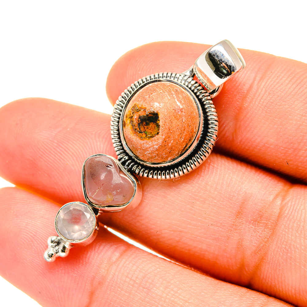Mexican Fire Opal Pendants handcrafted by Ana Silver Co - PD7203