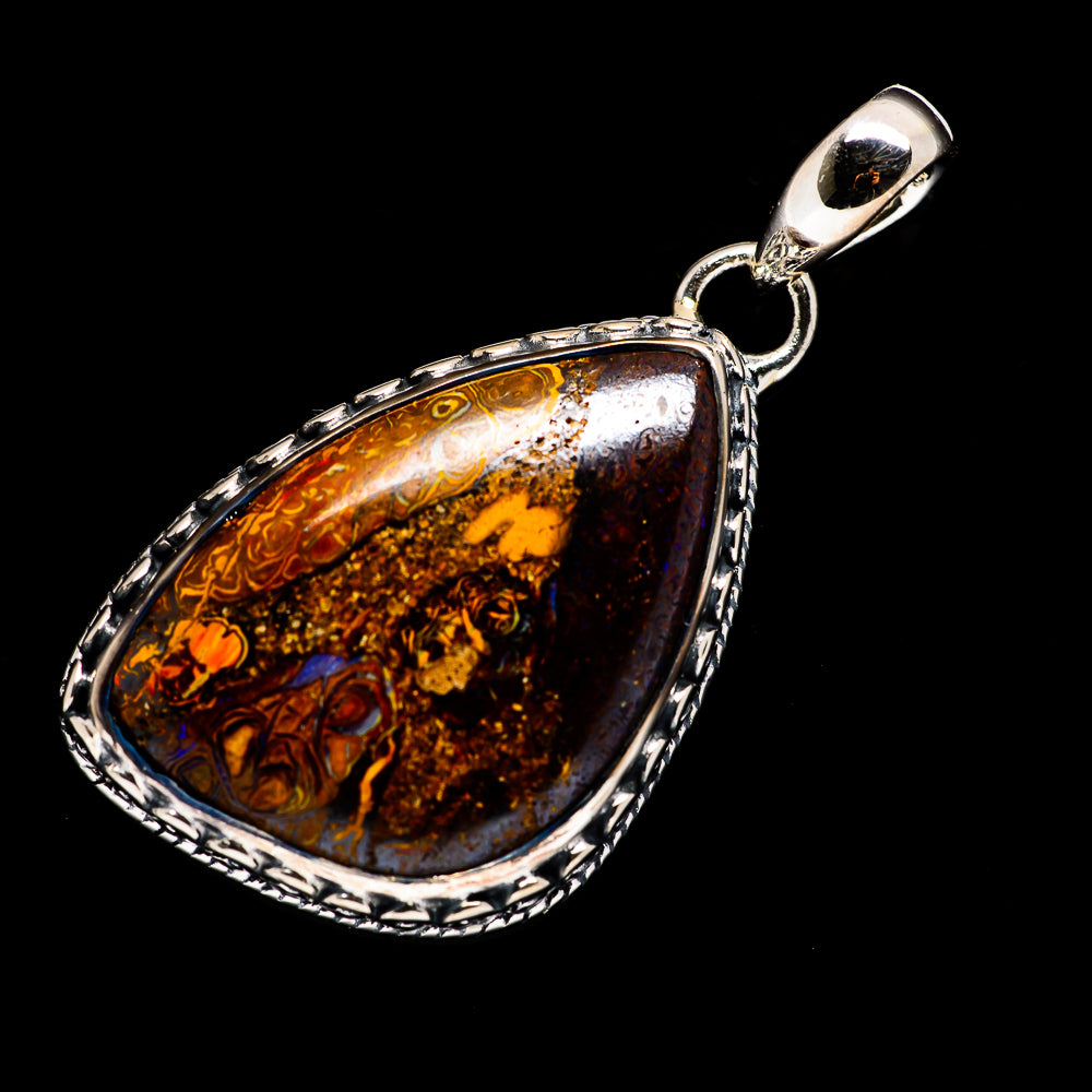 Boulder Opal Pendants handcrafted by Ana Silver Co - PD721413