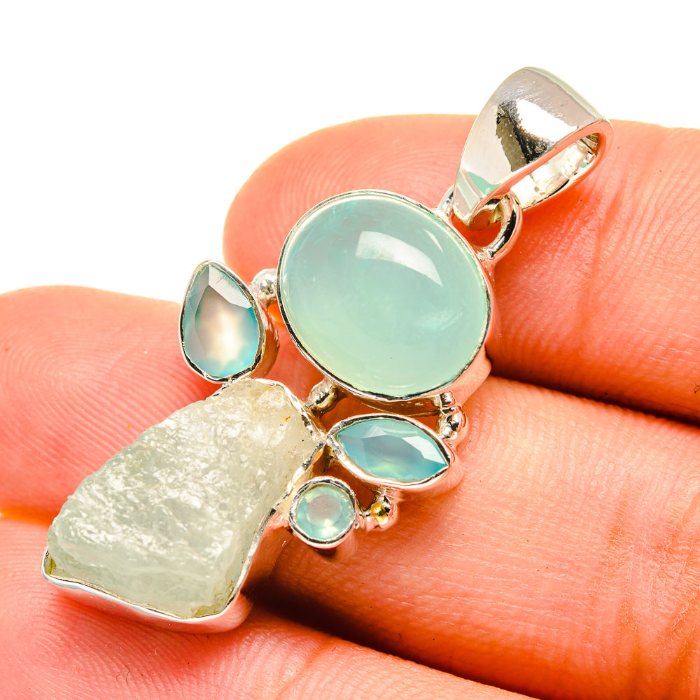 Aquamarine Pendants handcrafted by Ana Silver Co - PD7220