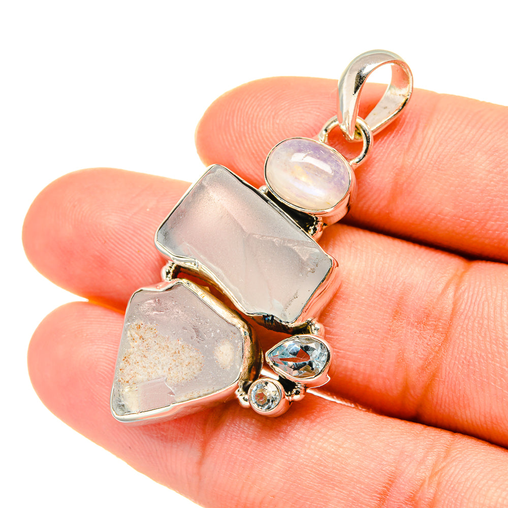 Aquamarine Pendants handcrafted by Ana Silver Co - PD7223