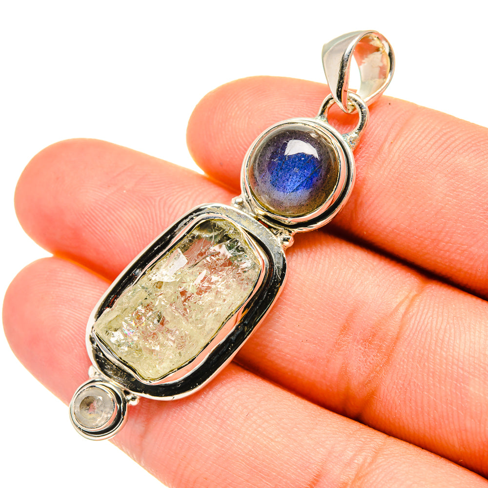 Aquamarine Pendants handcrafted by Ana Silver Co - PD7236