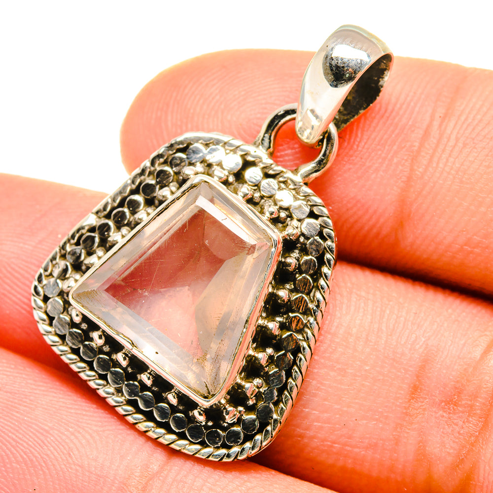 Rose Quartz Pendants handcrafted by Ana Silver Co - PD7237