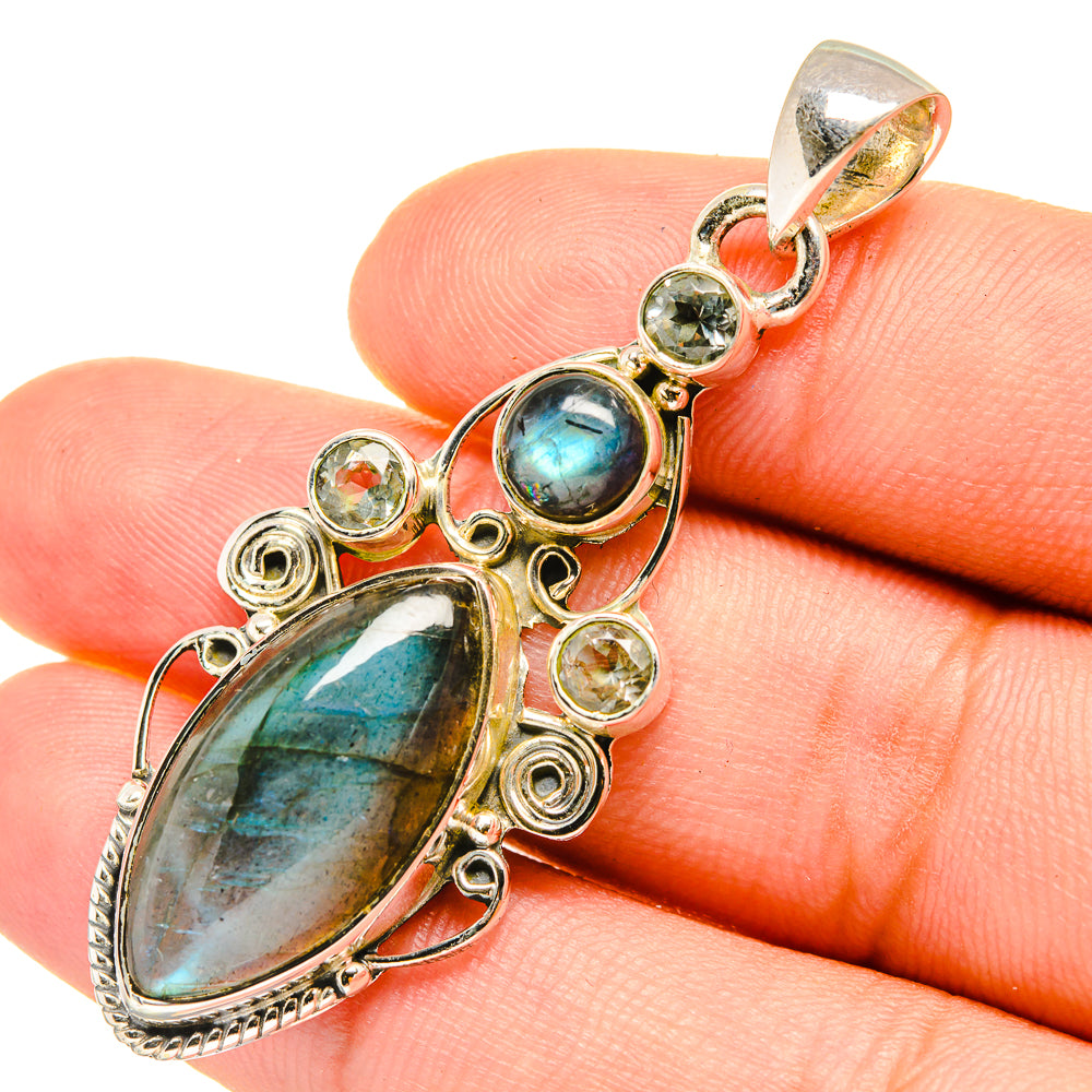 Labradorite Pendants handcrafted by Ana Silver Co - PD7240