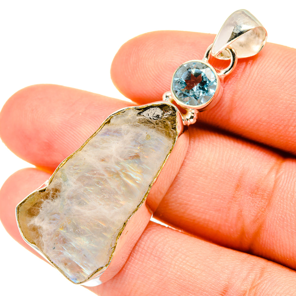Rainbow Moonstone Pendants handcrafted by Ana Silver Co - PD7241