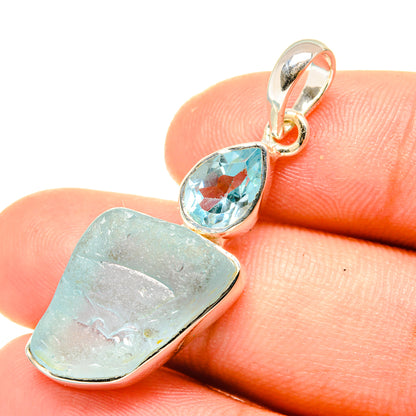 Aquamarine Pendants handcrafted by Ana Silver Co - PD7256