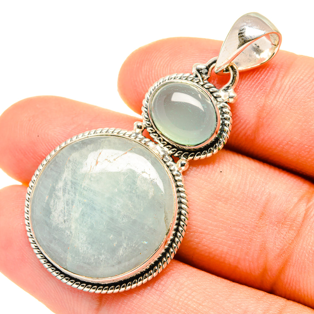 Aquamarine Pendants handcrafted by Ana Silver Co - PD7264