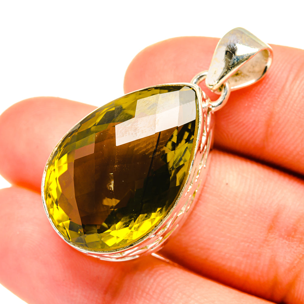 Olive Quartz Pendants handcrafted by Ana Silver Co - PD7265