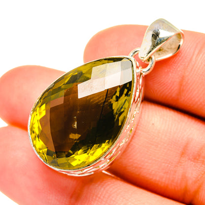Olive Quartz Pendants handcrafted by Ana Silver Co - PD7265