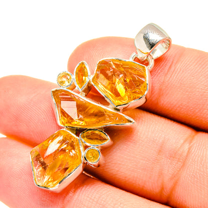 Citrine Pendants handcrafted by Ana Silver Co - PD7270
