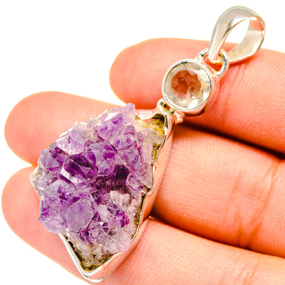 Amethyst Crystal Pendants handcrafted by Ana Silver Co - PD7280