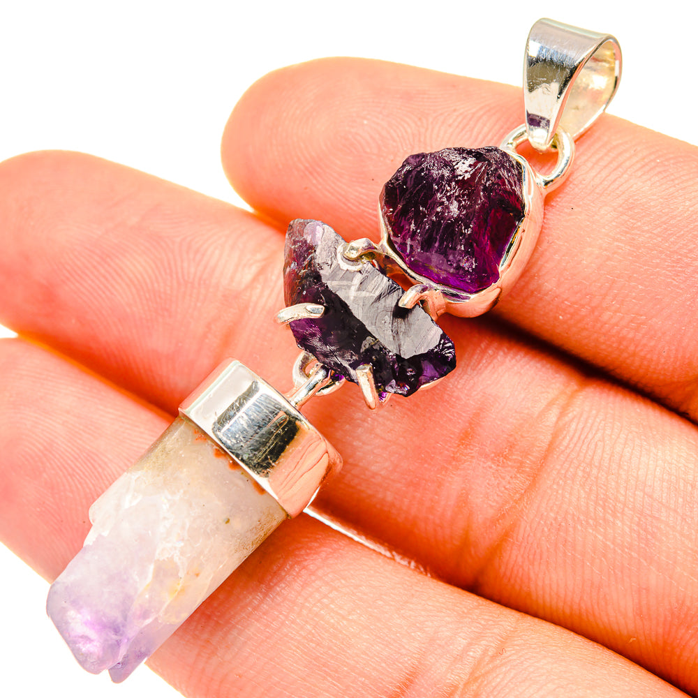 Amethyst Stalactite Pendants handcrafted by Ana Silver Co - PD7283