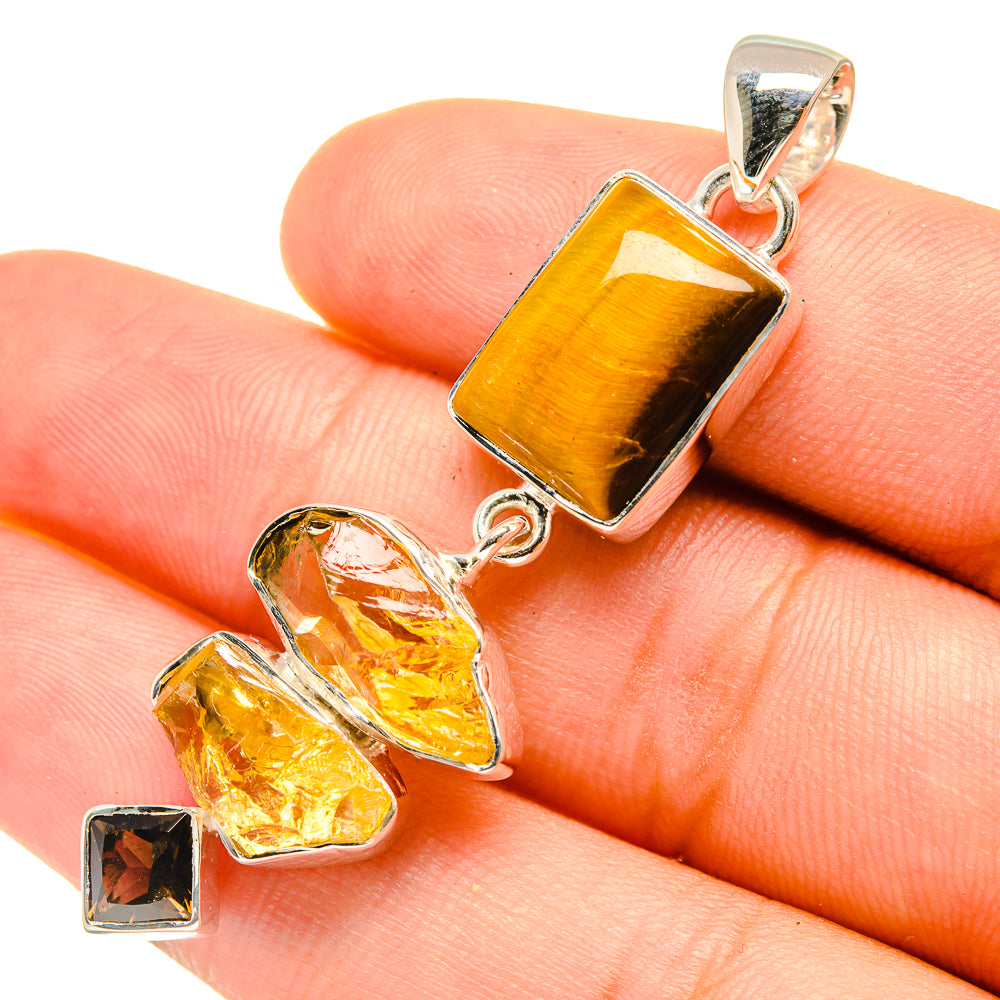 Tiger Eye Pendants handcrafted by Ana Silver Co - PD7284