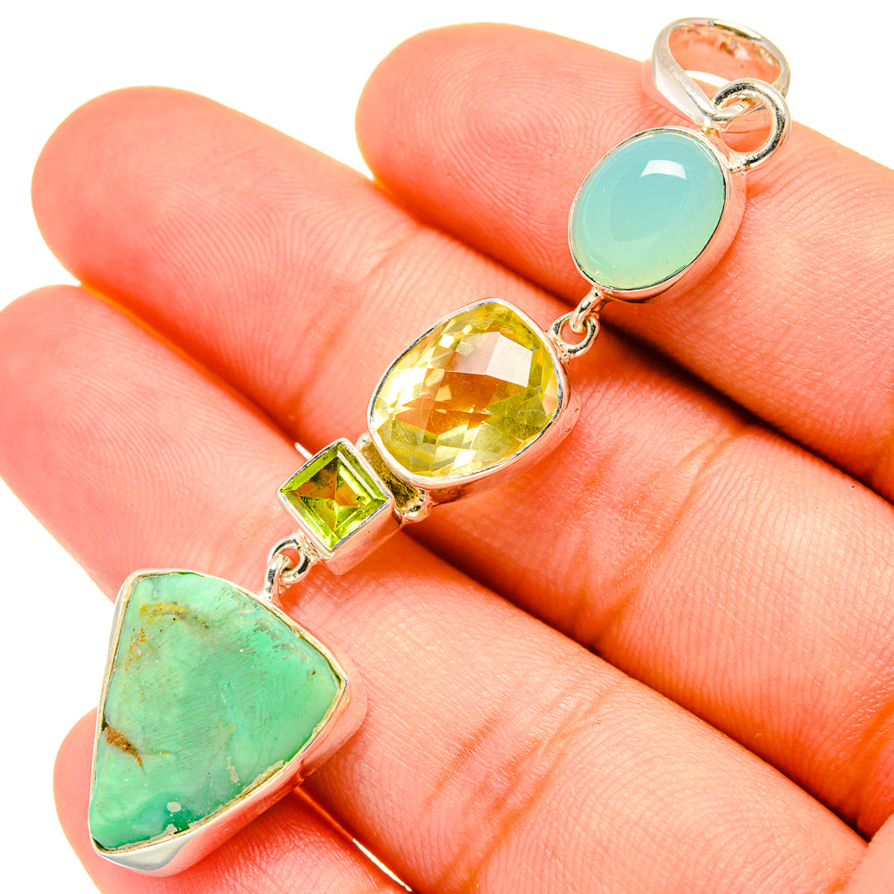 Chrysoprase Pendants handcrafted by Ana Silver Co - PD7291