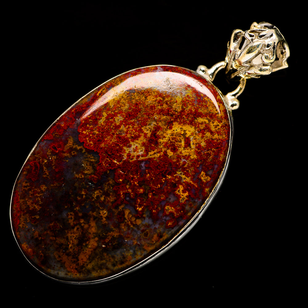 Indonesian Plume Agate Pendants handcrafted by Ana Silver Co - PD730118
