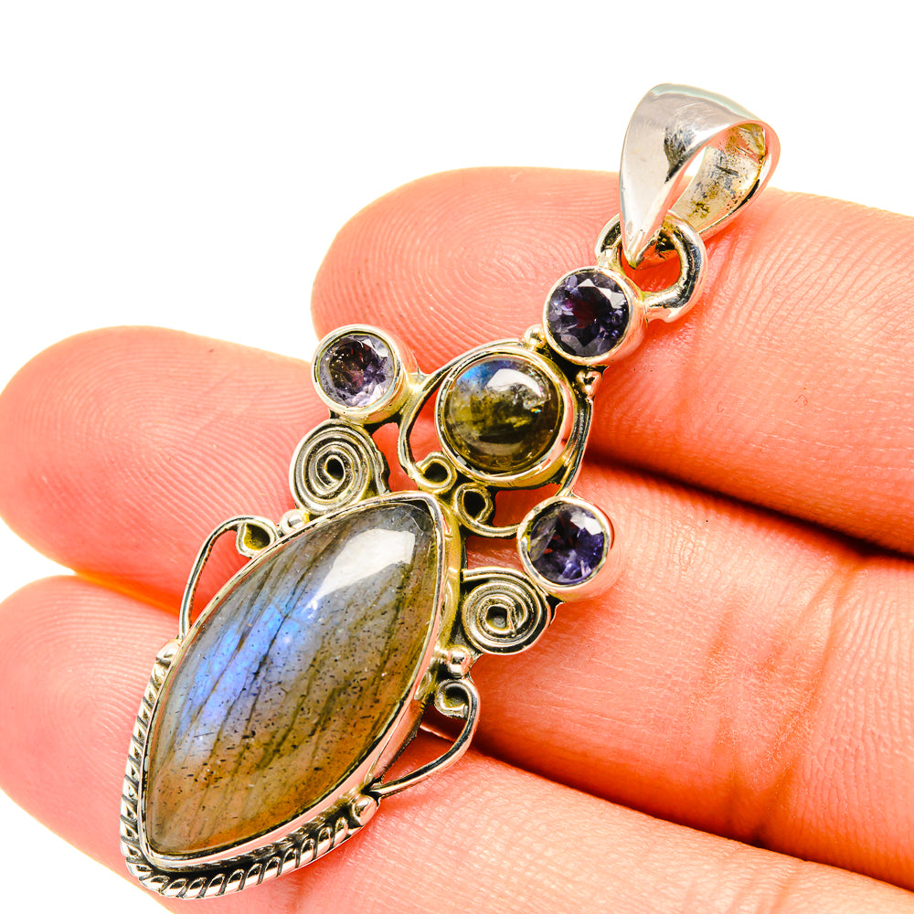Labradorite Pendants handcrafted by Ana Silver Co - PD7318