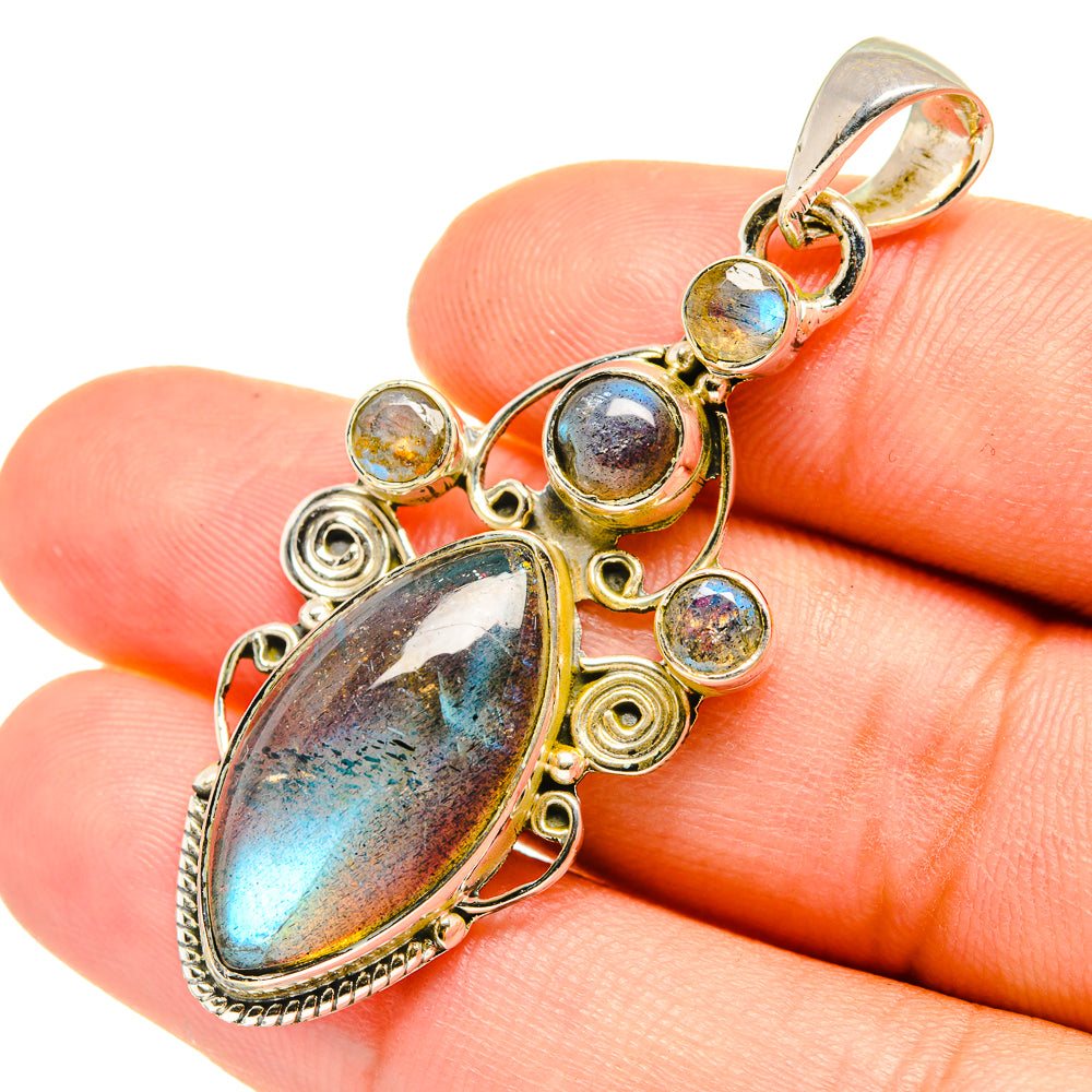 Labradorite Pendants handcrafted by Ana Silver Co - PD7319