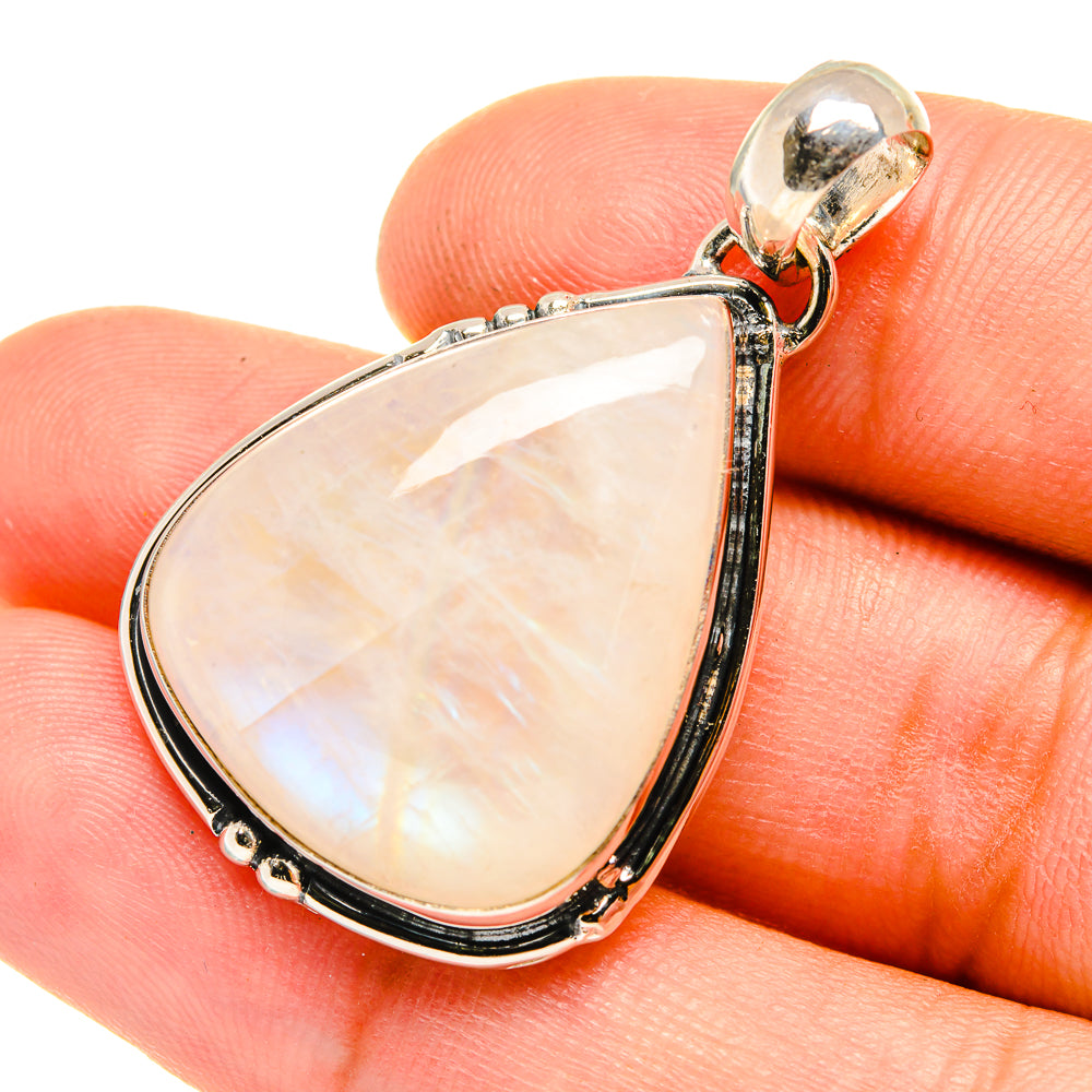 Rainbow Moonstone Pendants handcrafted by Ana Silver Co - PD7323