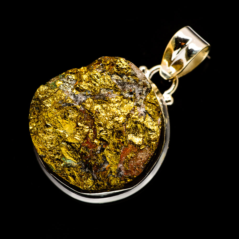 Spectro Pyrite Druzy Pendants handcrafted by Ana Silver Co - PD732574