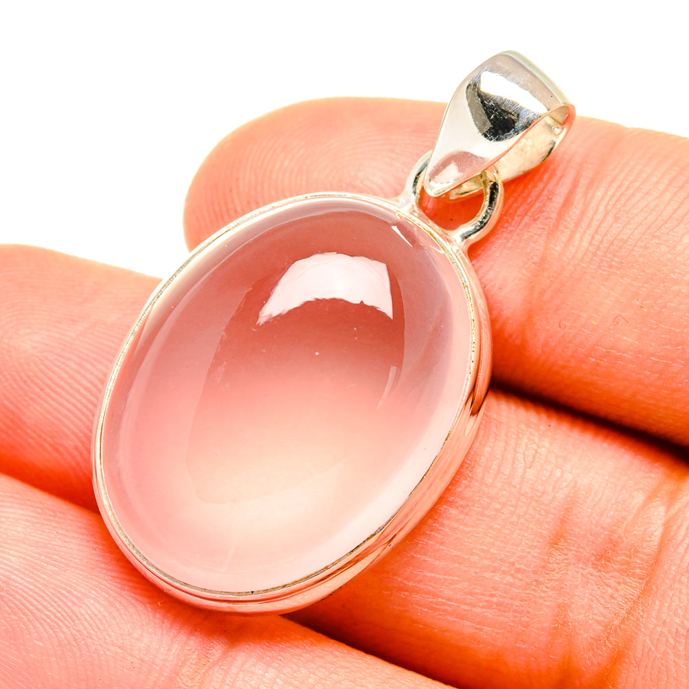 Rose Quartz Pendants handcrafted by Ana Silver Co - PD7332