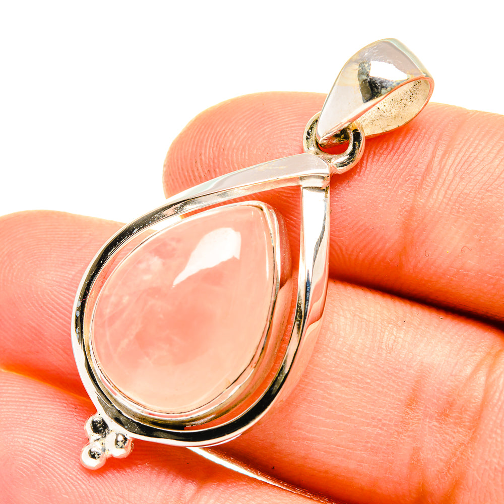 Rose Quartz Pendants handcrafted by Ana Silver Co - PD7334