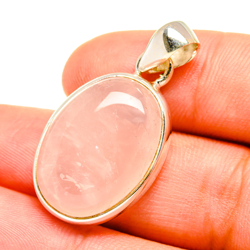 Rose Quartz Pendants handcrafted by Ana Silver Co - PD7335