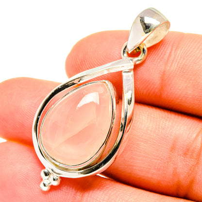 Rose Quartz Pendants handcrafted by Ana Silver Co - PD7336