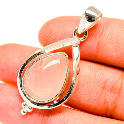 Rose Quartz Pendants handcrafted by Ana Silver Co - PD7337