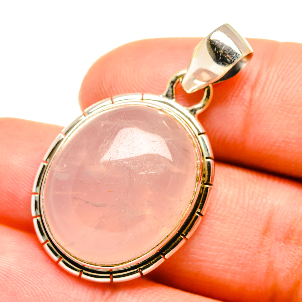 Rose Quartz Pendants handcrafted by Ana Silver Co - PD7338