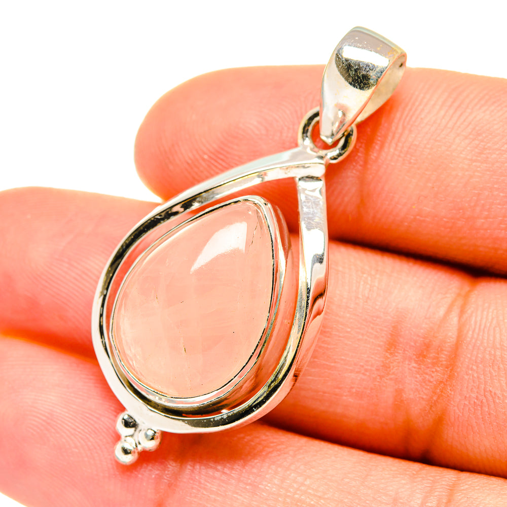 Rose Quartz Pendants handcrafted by Ana Silver Co - PD7339
