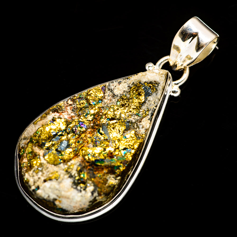 Spectro Pyrite Druzy Pendants handcrafted by Ana Silver Co - PD734593
